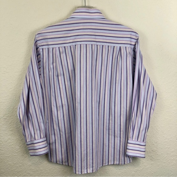 Fusione Purlple Strip Dress Shirt - Picture 2 of 16